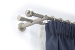 Držák modern dvojitý mat chrom