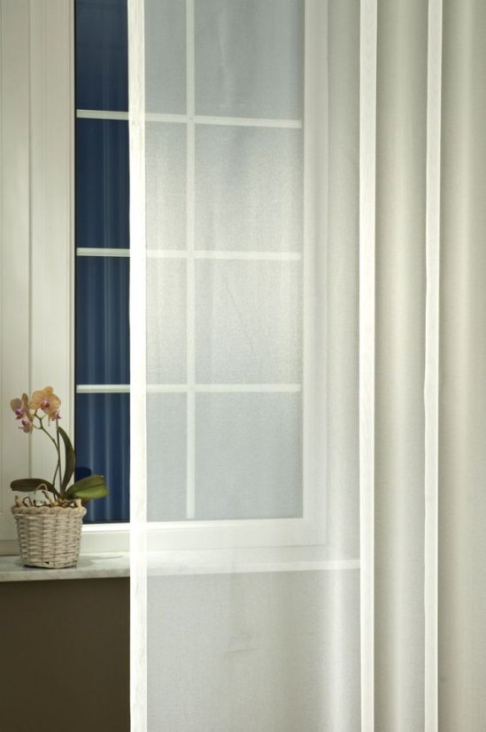 Záclona na míru organza Mira - Barva: Bílá