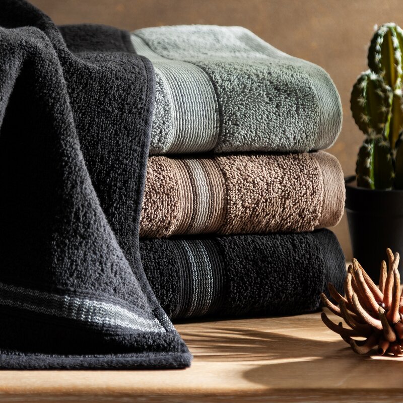 Ručníky a osušky Tris černé - Rozměry: 30x50cm