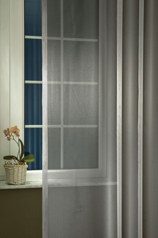 Záclona organza Mira metráž - Barva: přírodní krémová