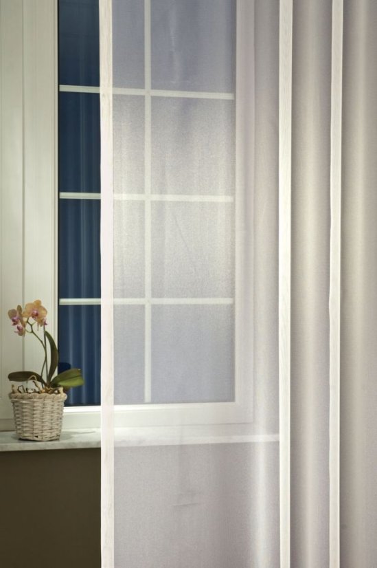 Záclona organza Mira metráž - Barva: přírodní krémová