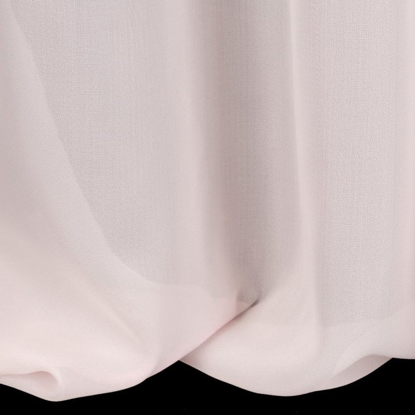 Záclona hladký krep na míru pudrová