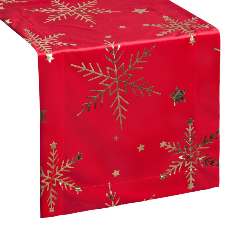 Vánoční ubrus běhoun - Barva: Bílá