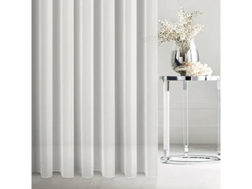 Záclona hladký voál na míru délky do 175cm - Barva: Krémová