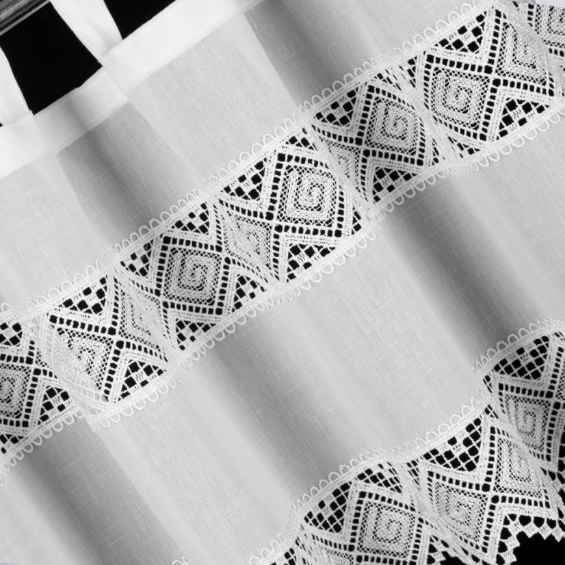  Krátká záclonka etamina s poutky