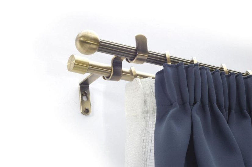 16mm držák dvojitý ohnutý - Barva: antik