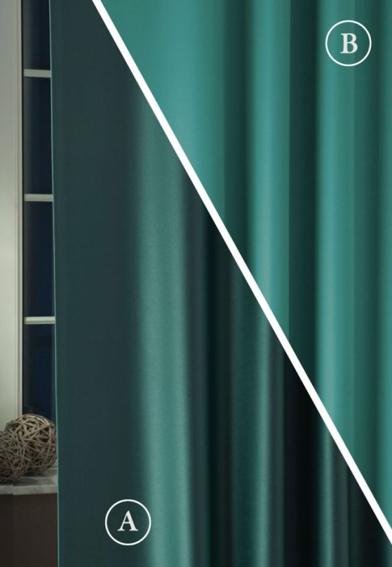 Zatemňovací Dim out Pierot dvoustranný šití na míru - Barva: antracit + středně šedá