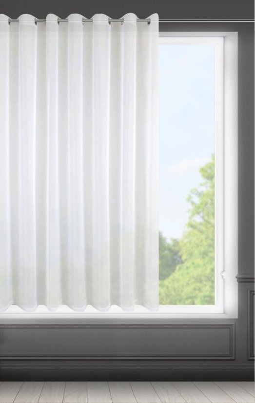 Hotová záclona Lucy kruhy krátká