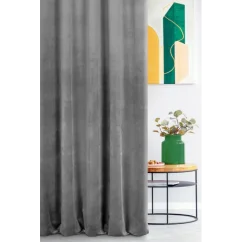 Dekorační látka samet ocelová