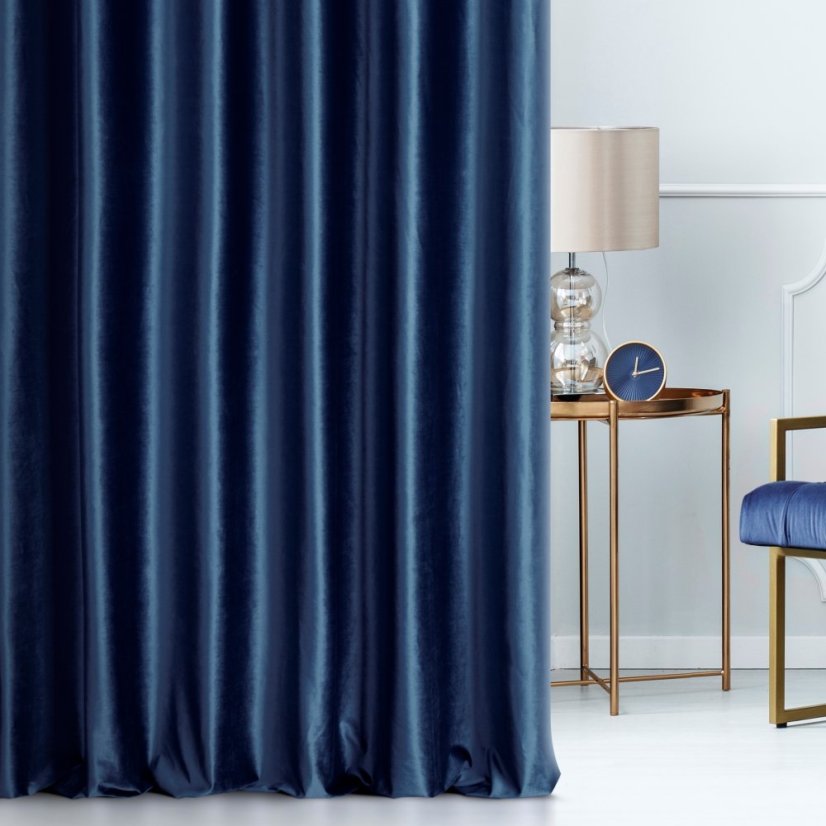 Dekorační látka samet Sibel šířka 300cm modrá