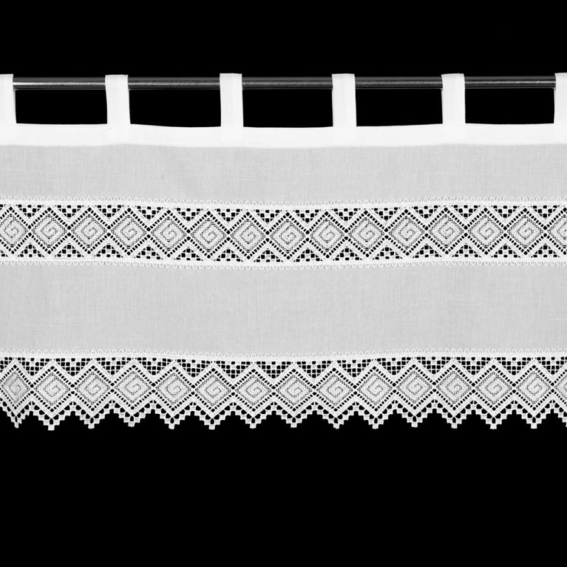  Kratká záclonka etamina s poutky