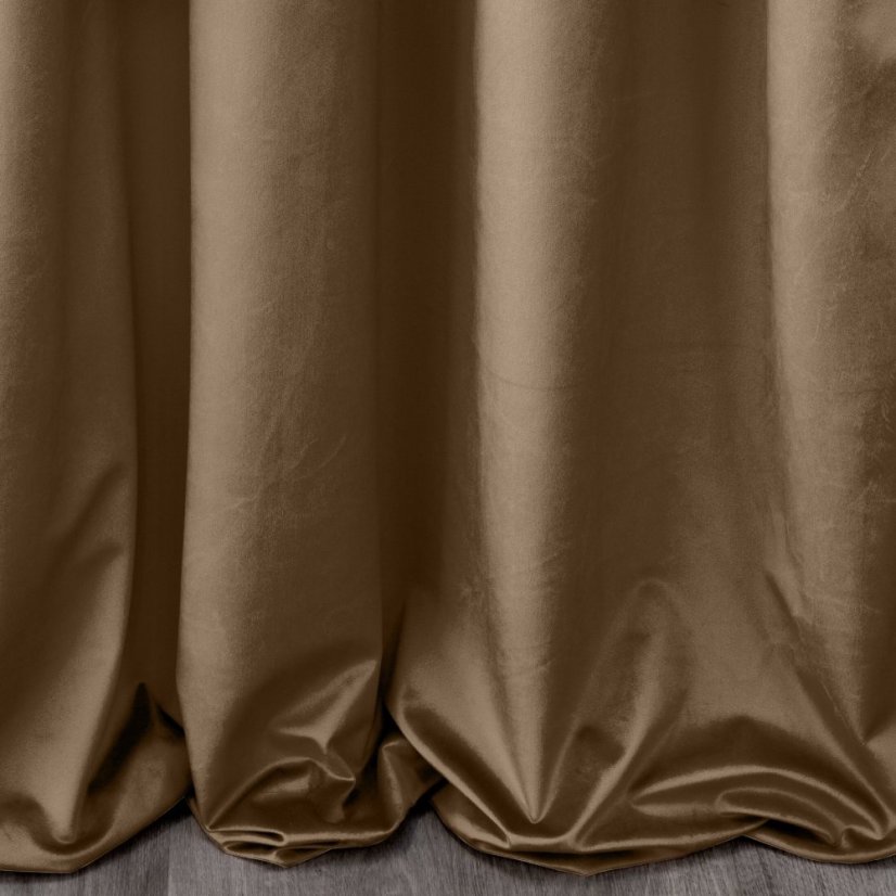Dekorační látka samet Sibel šířka 300cm hnědá