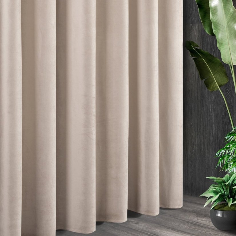 Dekorační látka samet Sibel šířka 300cm béžová